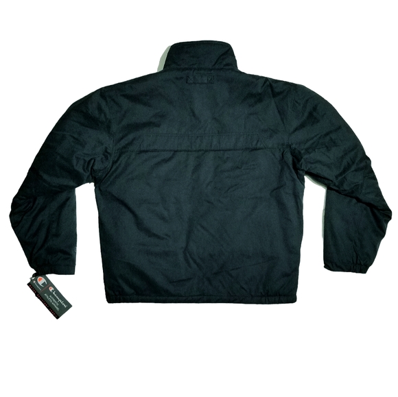 Champion Vintage 00s Mens Fleece Lined Jacket With Phone Pocket Black Medium New - Picture 9 of 13